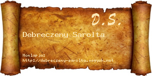 Debreczeny Sarolta névjegykártya