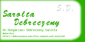 sarolta debreczeny business card